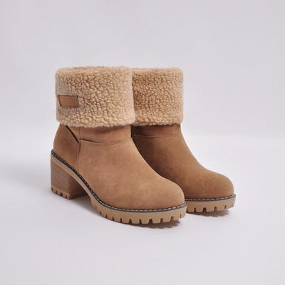 UFF Stiefel | Super warme Schneeboots mit Kunstfell-Futter und anpassbarem Schaft