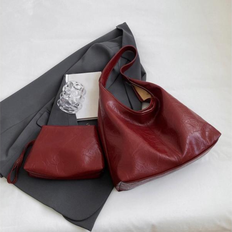 Halbrunde Umhängetasche Damen aus Kunstleder im Vintage-Look – Geräumige Crossbody Bag für Alltag und Ausgehen