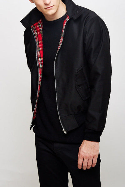 Herren Harrington Jacke mit Schulternähten – Stylische Jacke mit Umschlagkragen und praktischen Fronttaschen