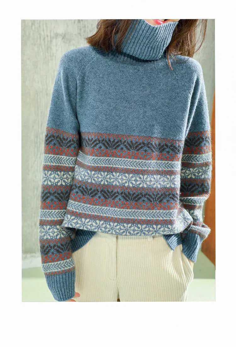 Heidi-Mode | Retro Winter Rollkragenpullover