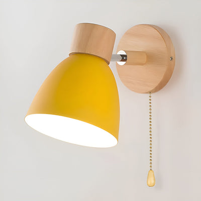 Holz-Wandlampe mit Schalter – Warmes Licht im Skandi-Stil | Für Wohn- & Schlafzimmer