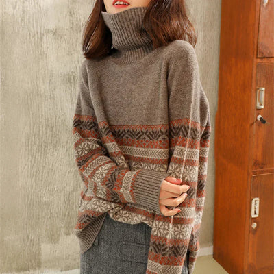 Heidi-Mode | Retro Winter Rollkragenpullover