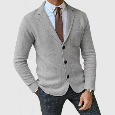 Herren Lässig Strick Blazer | Schlanke Passform