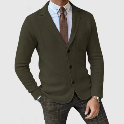 Herren Lässig Strick Blazer | Schlanke Passform