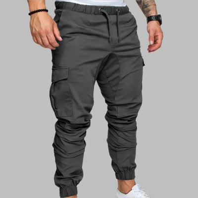 Cargohosen für Herren - Slim Fit Trainingshose mit Taschen