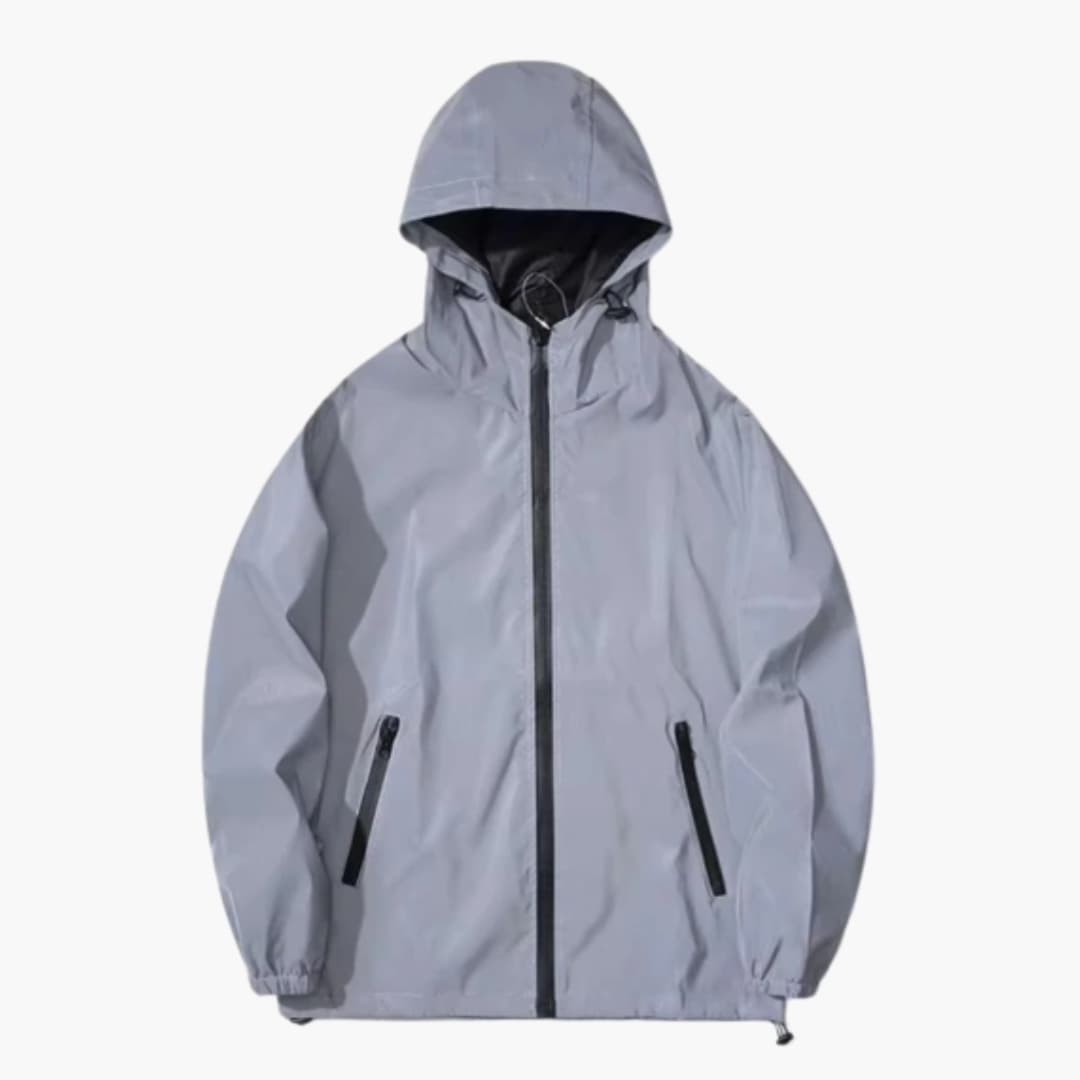 Herren Softshelljacke mit Kapuze und reflektierenden Details