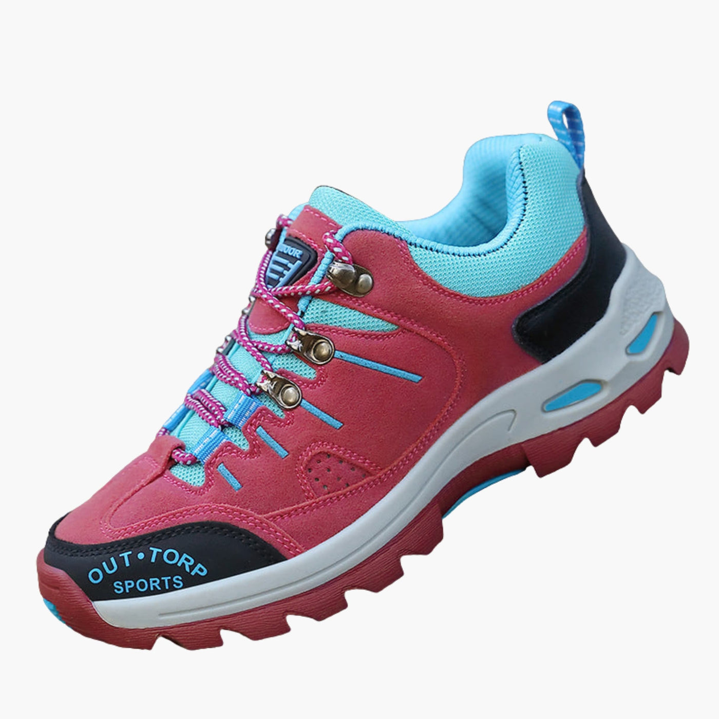 Herren Trekking- und Wanderschuhe mit Schnürung und profilierter Gummisohle