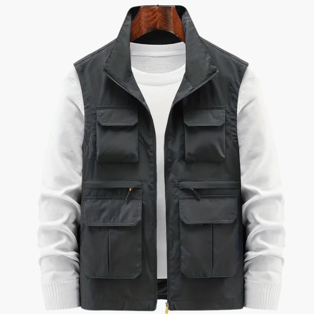 Herren Weste mit Reißverschluss und mehreren Taschen