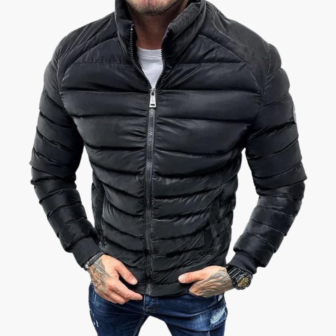 Herrenjacke mit Steppung und Reißverschluss