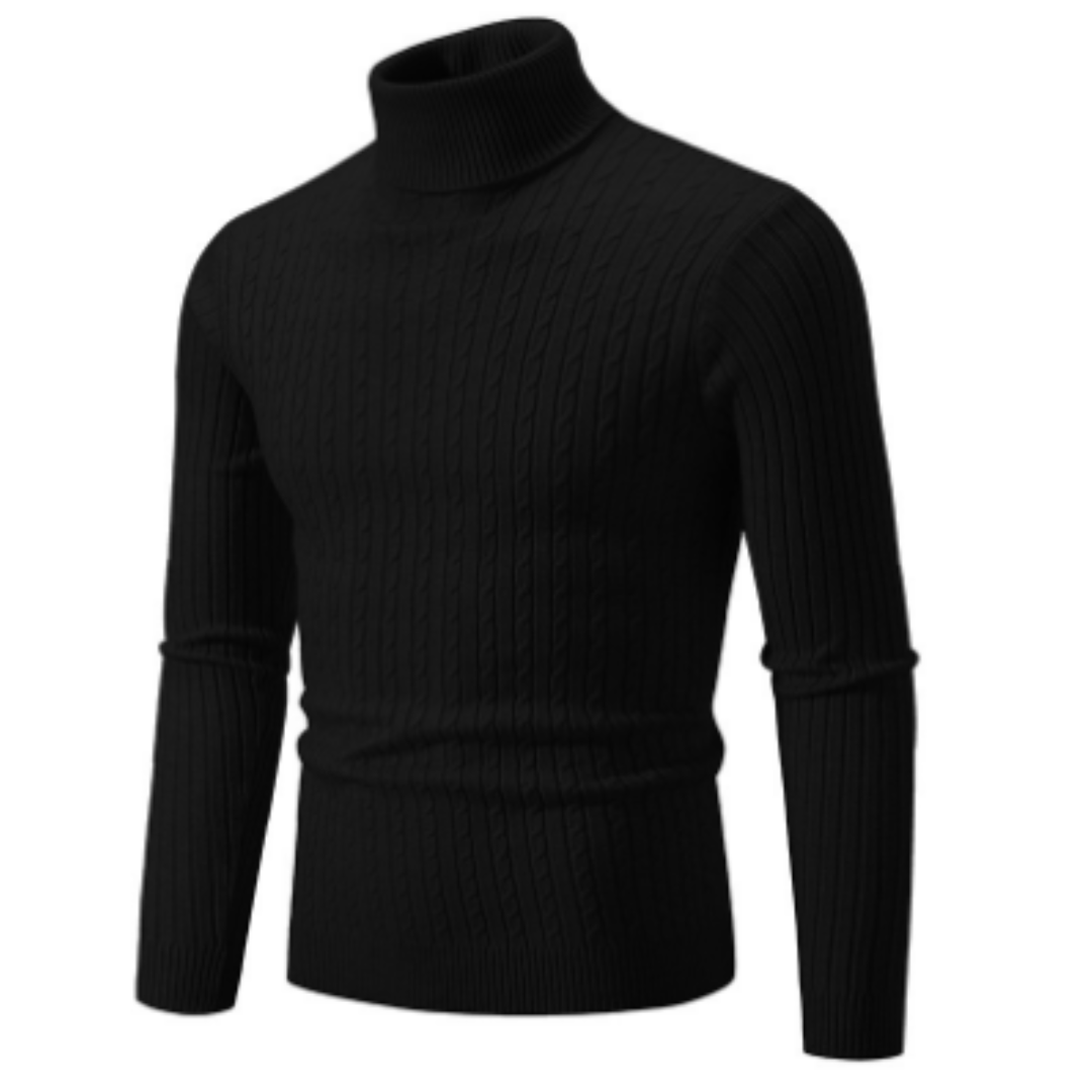 Herrenpullover Strick mit Rollkragen – Bequemer, Eleganter Look für kalte Tage