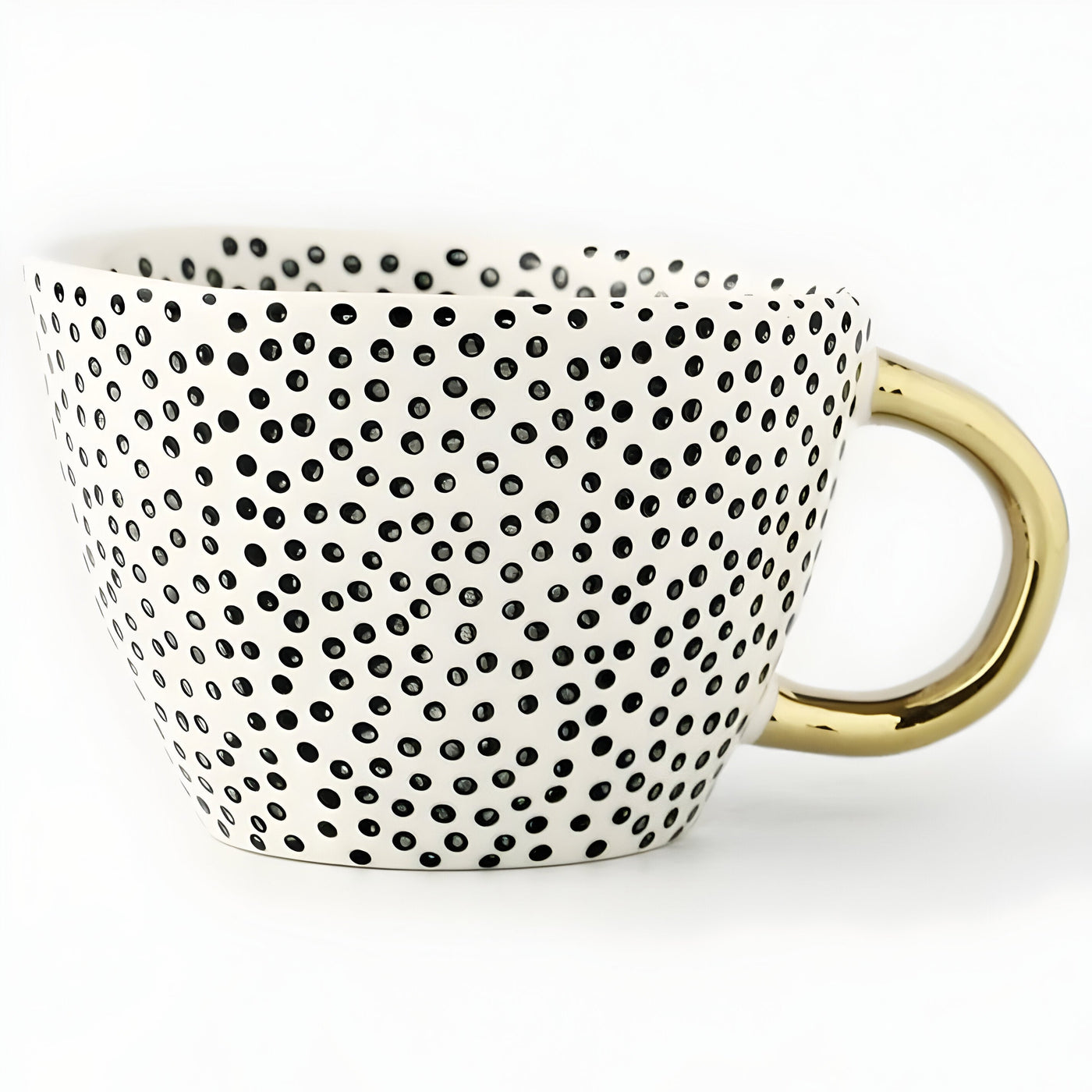 Keramiktasse mit geometrischem Design – Stilvoll und modern | Ideal für Kaffee oder Tee