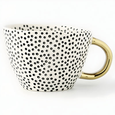 Keramiktasse mit geometrischem Design – Stilvoll und modern | Ideal für Kaffee oder Tee