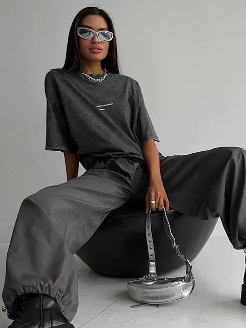 Heidi-Mode | Vintage Bedrucktes Streetwear T-Shirt