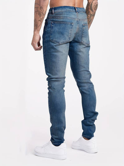 Herren Schmale Passform Stretch Jeans | Bequeme