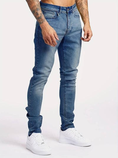 Herren Schmale Passform Stretch Jeans | Bequeme