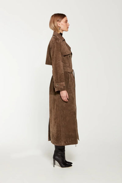 Anechcka | Trenchcoat aus Wildleder