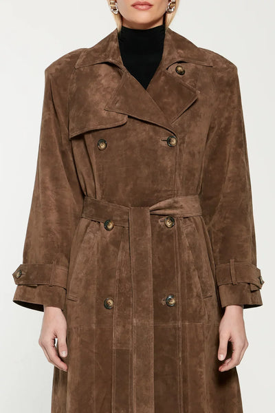 Anechcka | Trenchcoat aus Wildleder