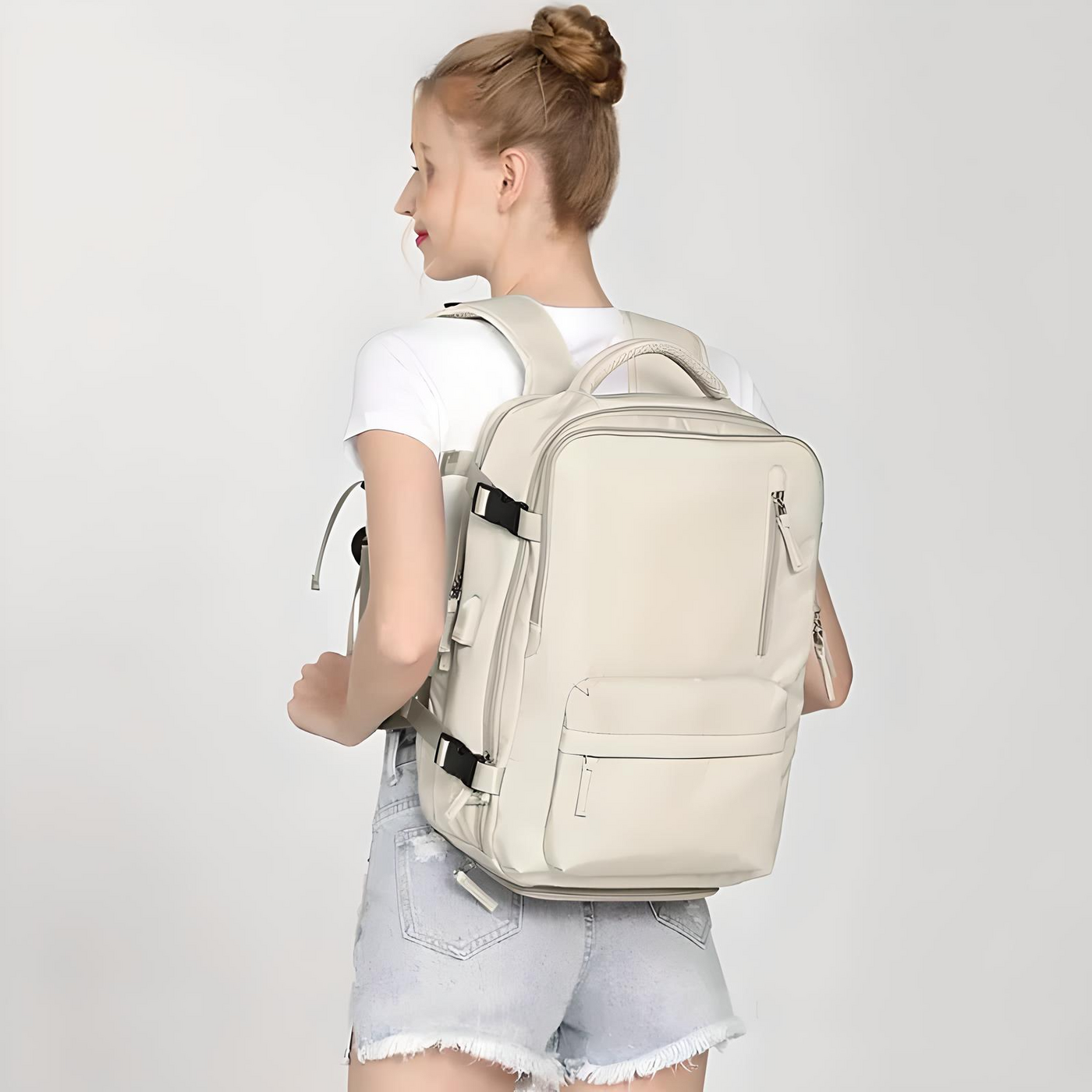 Unisex Anti-Diebstahl Reiserucksack | Mit Reißverschluss