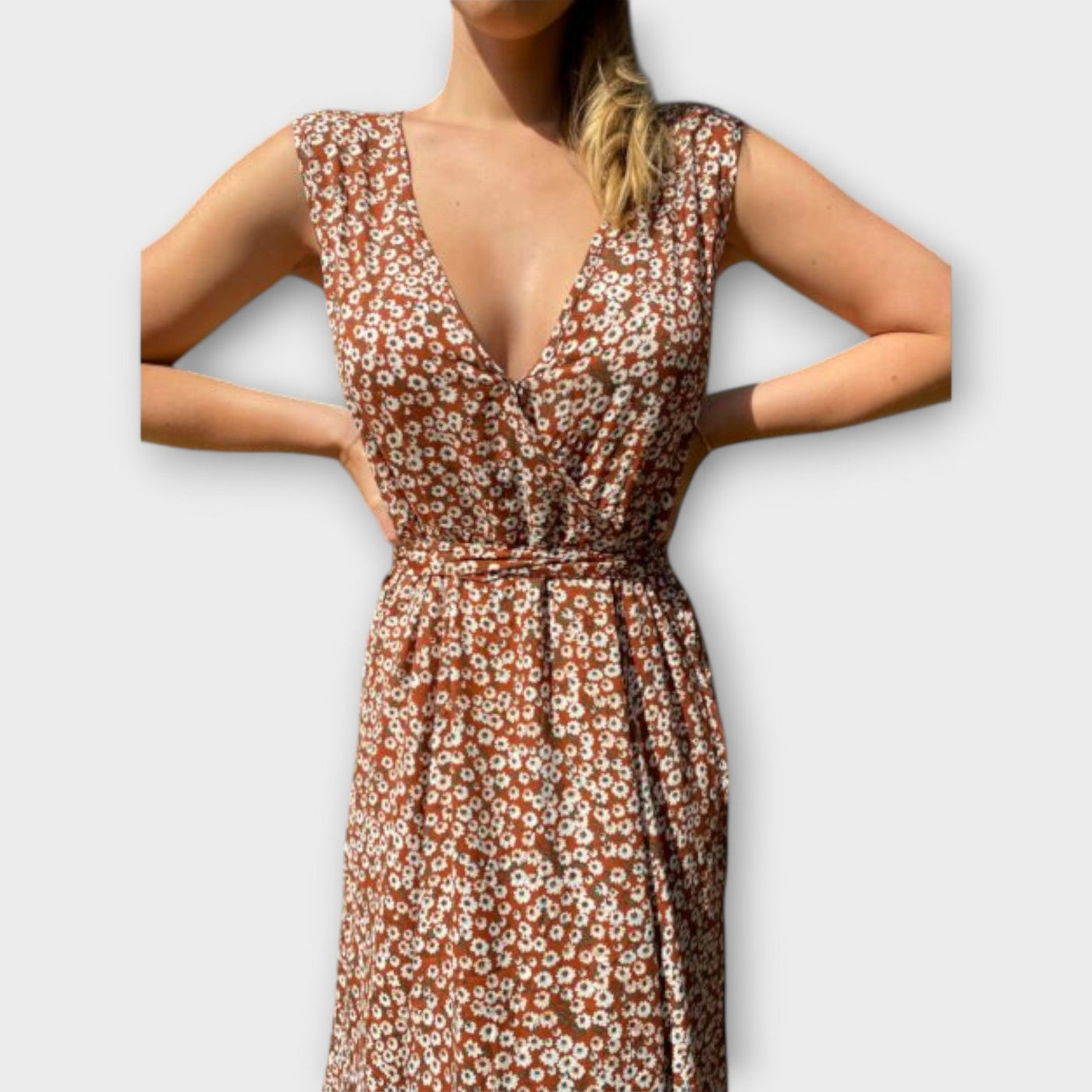 Insteia - Boho Maxikleid Damen Blumenmuster für Sommer