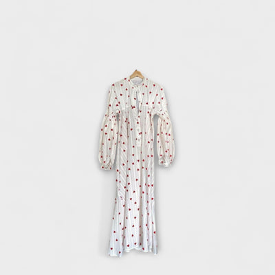 Elna – Romantisches Jacquardkleid mit Herzmuster