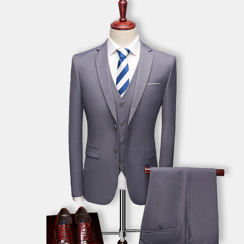 Herren Dreiteiliger Schlank Passform Set | Formelle