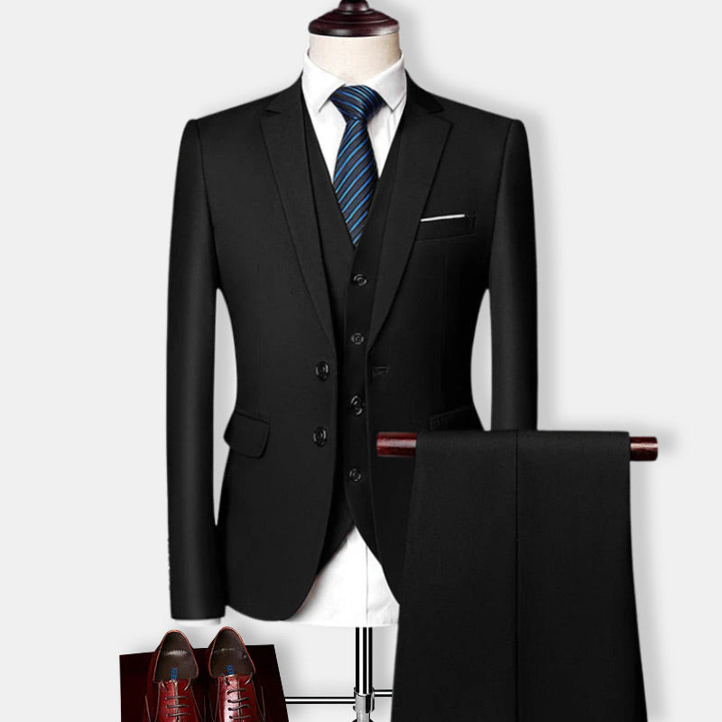 Herren Dreiteiliger Schlank Passform Set | Formelle