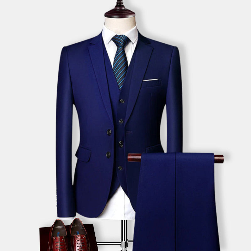 Herren Dreiteiliger Schlank Passform Set | Formelle