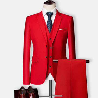 Herren Dreiteiliger Schlank Passform Set | Formelle