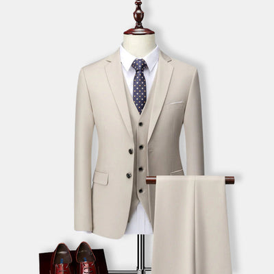 Herren Dreiteiliger Schlank Passform Set | Formelle