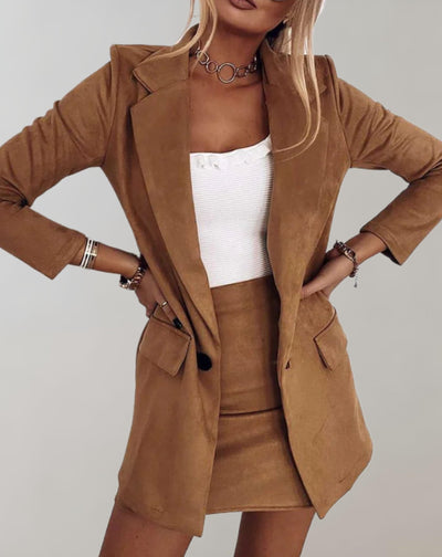 Heidi-Mode | Stilvolle Casual Set - Blazer+Rock