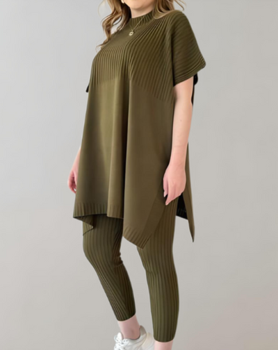 Lucía | Zweiteiliges Strickset mit Oversized-Top und Leggings