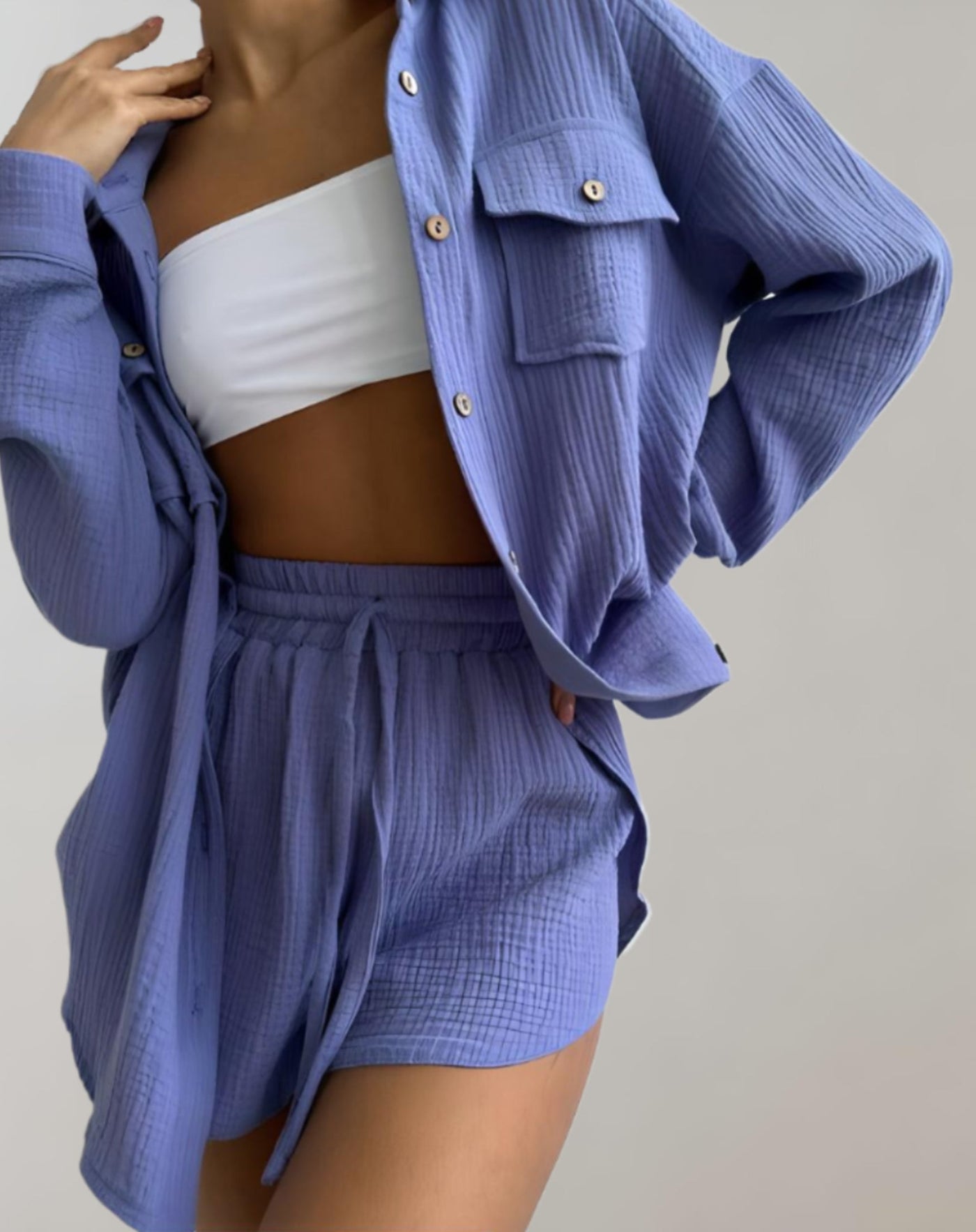 Muse-Kombination | Luxuriöses Set mit eleganter Jacke und stilvollen Shorts