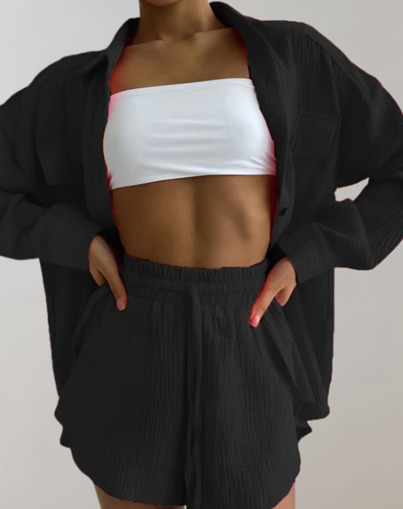 Muse-Kombination | Luxuriöses Set mit eleganter Jacke und stilvollen Shorts