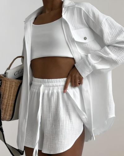 Muse-Kombination | Luxuriöses Set mit eleganter Jacke und stilvollen Shorts