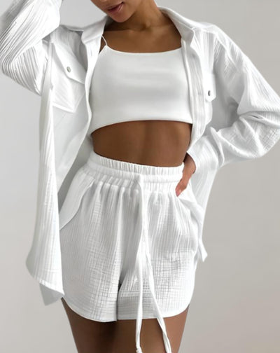 Muse-Kombination | Luxuriöses Set mit eleganter Jacke und stilvollen Shorts