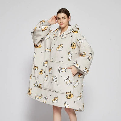 Cuddle Hoodie decke | Ultimative Wärme und Gemütlichkeit für kalte Tage!