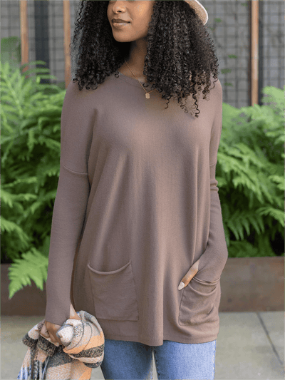 LANGÄRMLIGES FREIZEIT SHIRT MIT TASCHEN