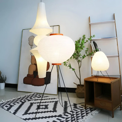 LED Reispapier Stehleuchte – 150 cm hohe Stehleuchte für Wohn- und Schlafzimmer in Naturweiß