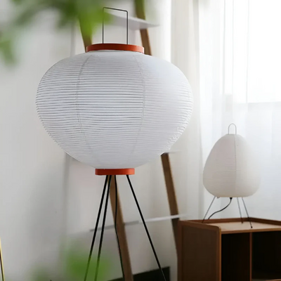 LED Reispapier Stehleuchte – 150 cm hohe Stehleuchte für Wohn- und Schlafzimmer in Naturweiß
