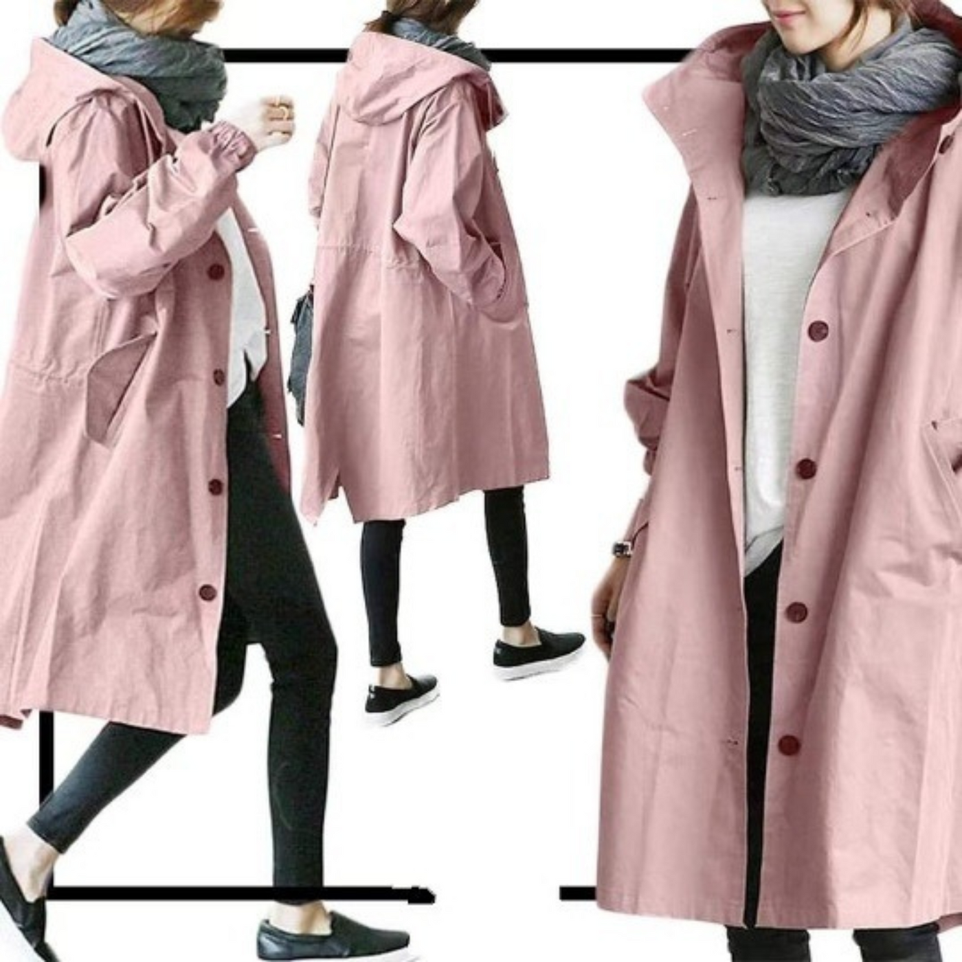 CELINE | Langer Trenchcoat mit Kapuze – Stilvoll & Funktional
