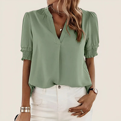 Laura | Elegante Sommerbluse mit Puffärmeln