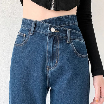 Laura | Entspannte Mom Jeans mit weitem Bein