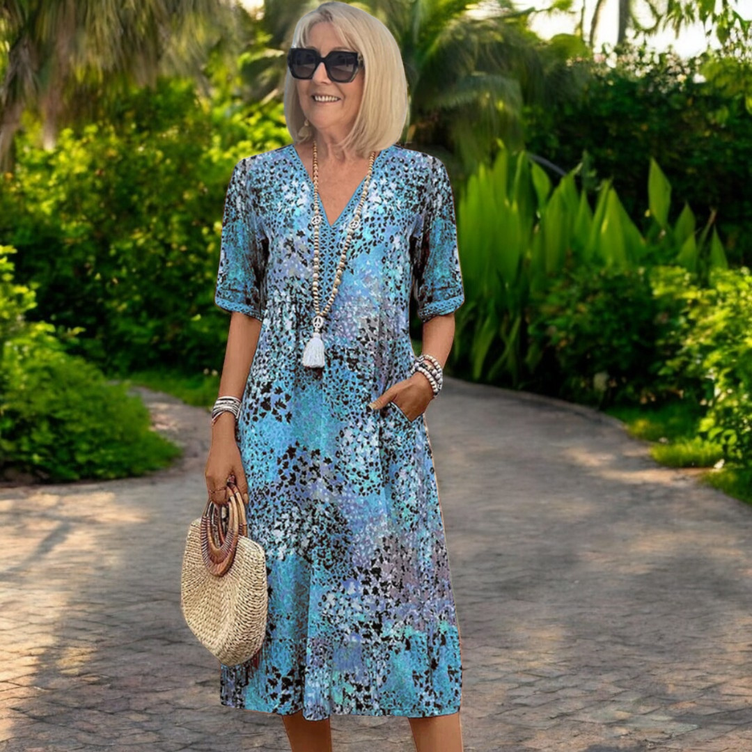 Tunika Kleid Für Damen – Elegantes Sommerkleid mit Leopardenmuster