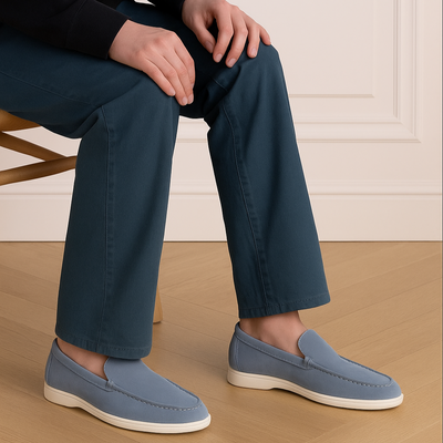 Loafers für Herren - Italienische Wildleder Halbschuhe für Sommer