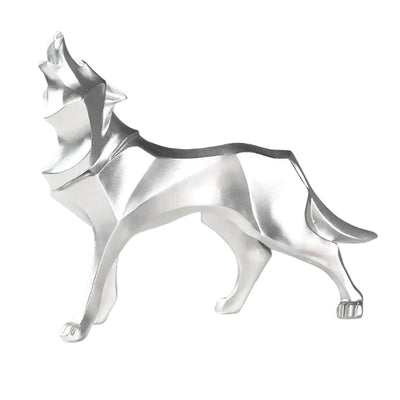 LupoForm – Geometrische Ulvenstatue mit scharfkantigem Design für moderne Räume