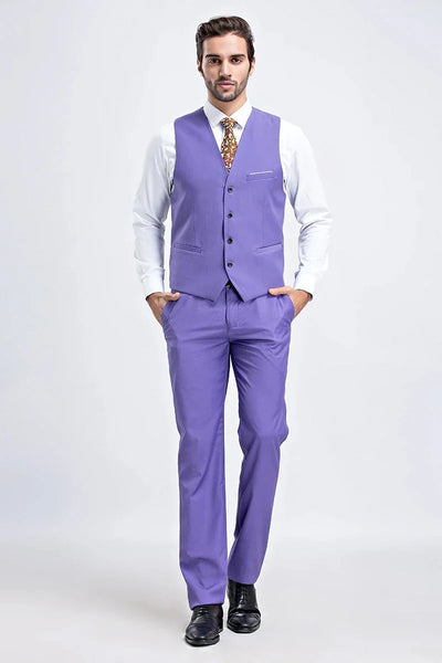 Herren Slim Fit Ärmellose Weste und Hose Set | Hochzeitsgast Anzug