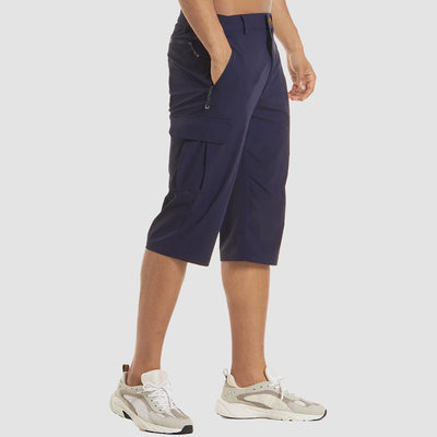 Cargo Short für Herren - Luftige 3/4 Kurze Hose mit Seitentaschen für Outdoor