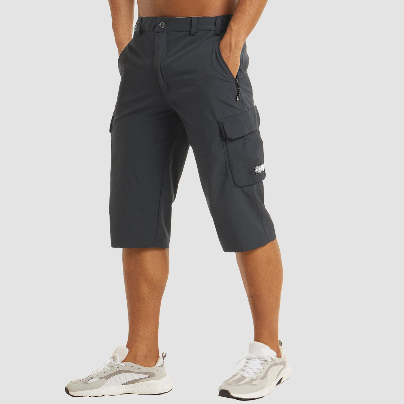 Cargo Short für Herren - Luftige 3/4 Kurze Hose mit Seitentaschen für Outdoor