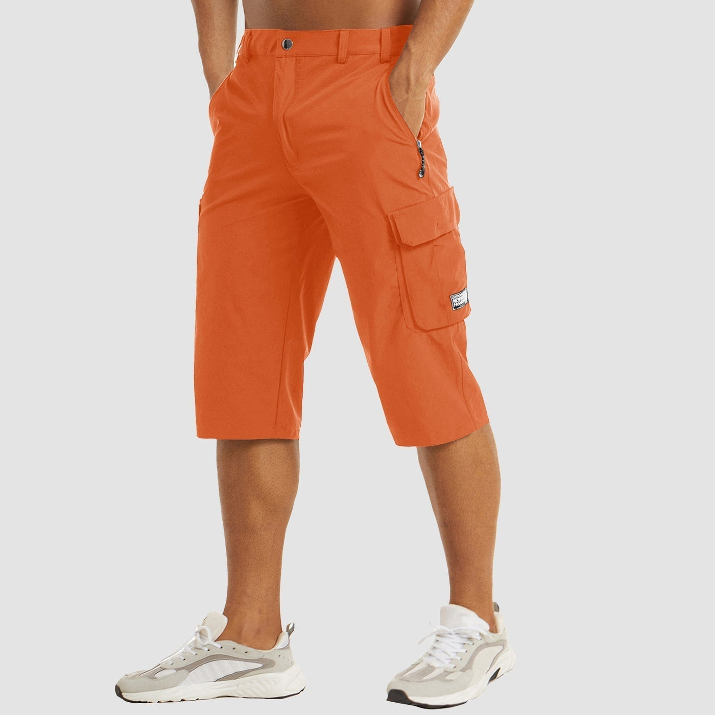 Cargo Short für Herren - Luftige 3/4 Kurze Hose mit Seitentaschen für Outdoor