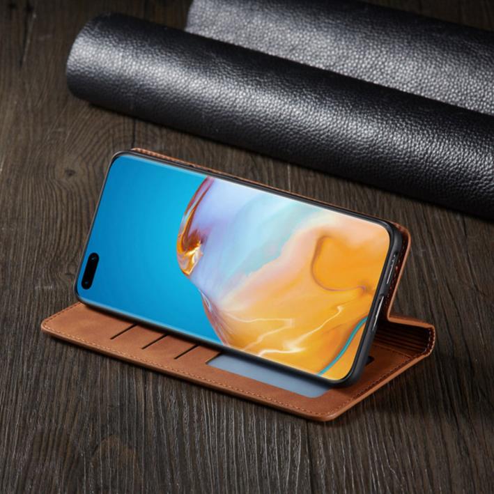 Huawei Hülle | Magnetische Ledertasche für stilvollen Schutz